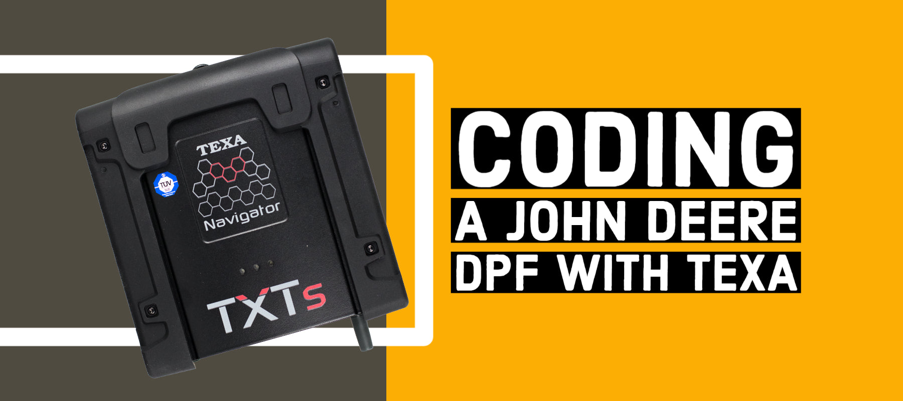 Coding a John Deere DPF with TEXA Off-Highway