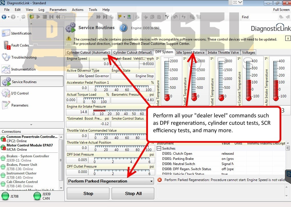 Detroit Diesel Diagnostic Link Laptop Scanner Tool